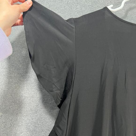 Attitudes by Renee Petite Lace Front Maxi Dress Black 3XP - Picture 16 of 16